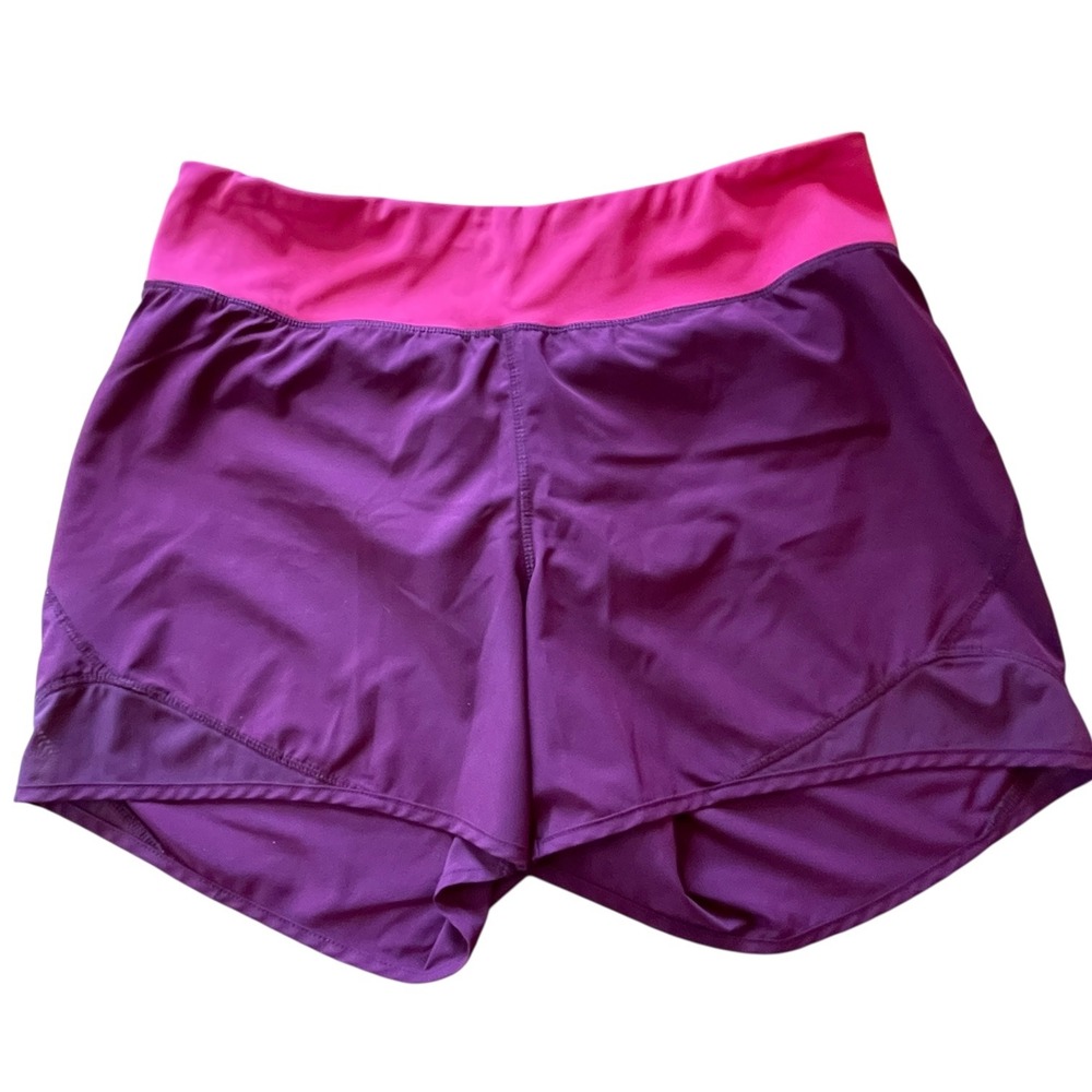 Old Navy Active Womens Purple Pink Running Shorts Size Large Tall Built-in Liner